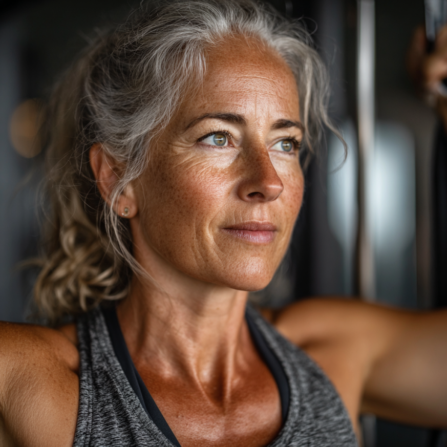 Активні люди літнього віку займаються фітнесом